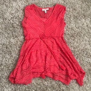 Beautiful coral lace maternity top